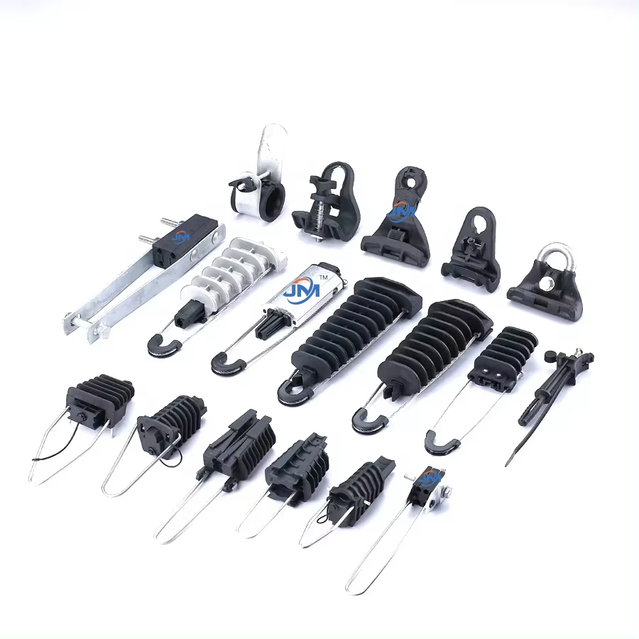 Plastic Overhead Line Cable Anchor Clamp For ADSS Cable